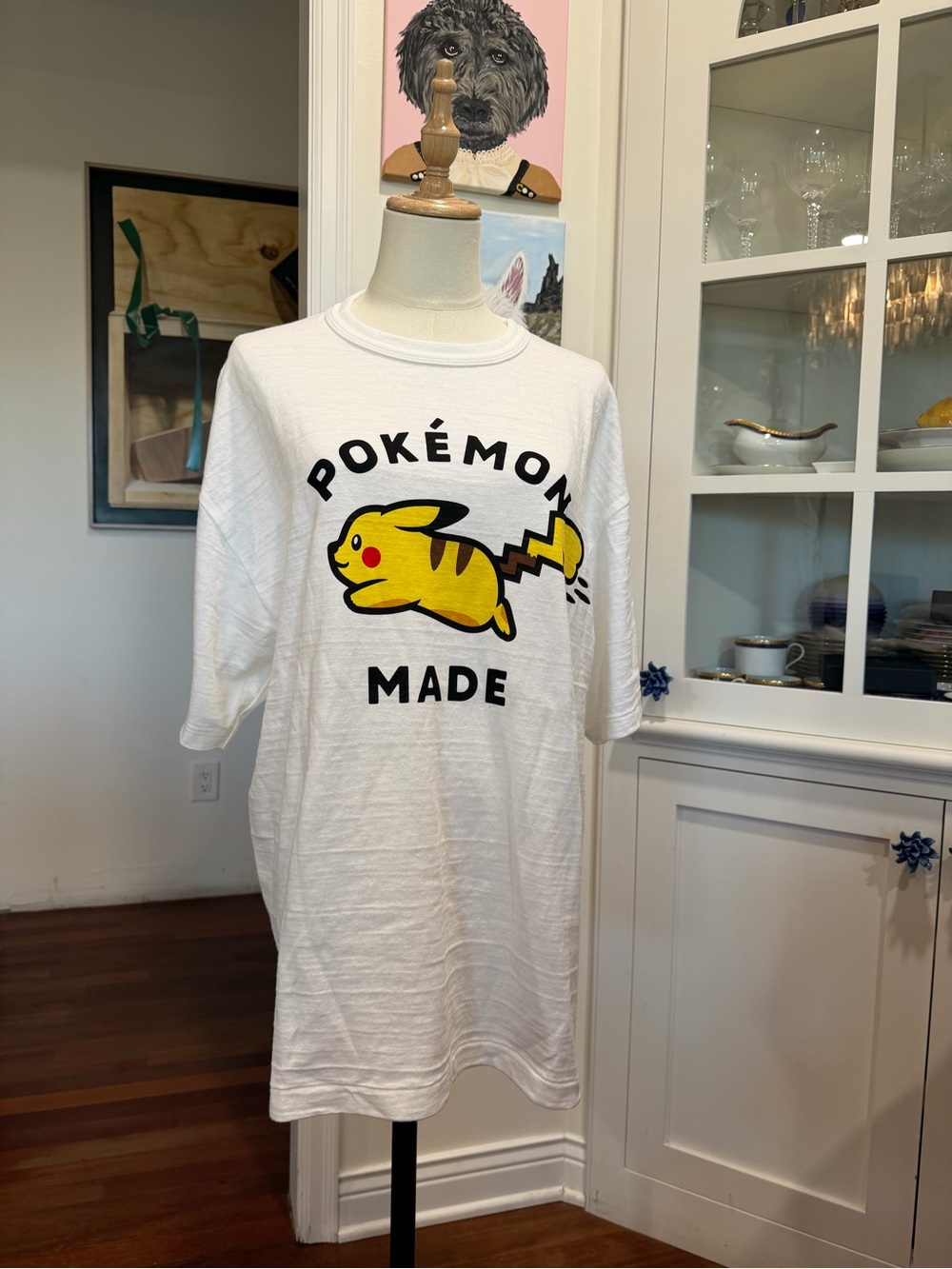 White Pikachu Graphic T-Shirt